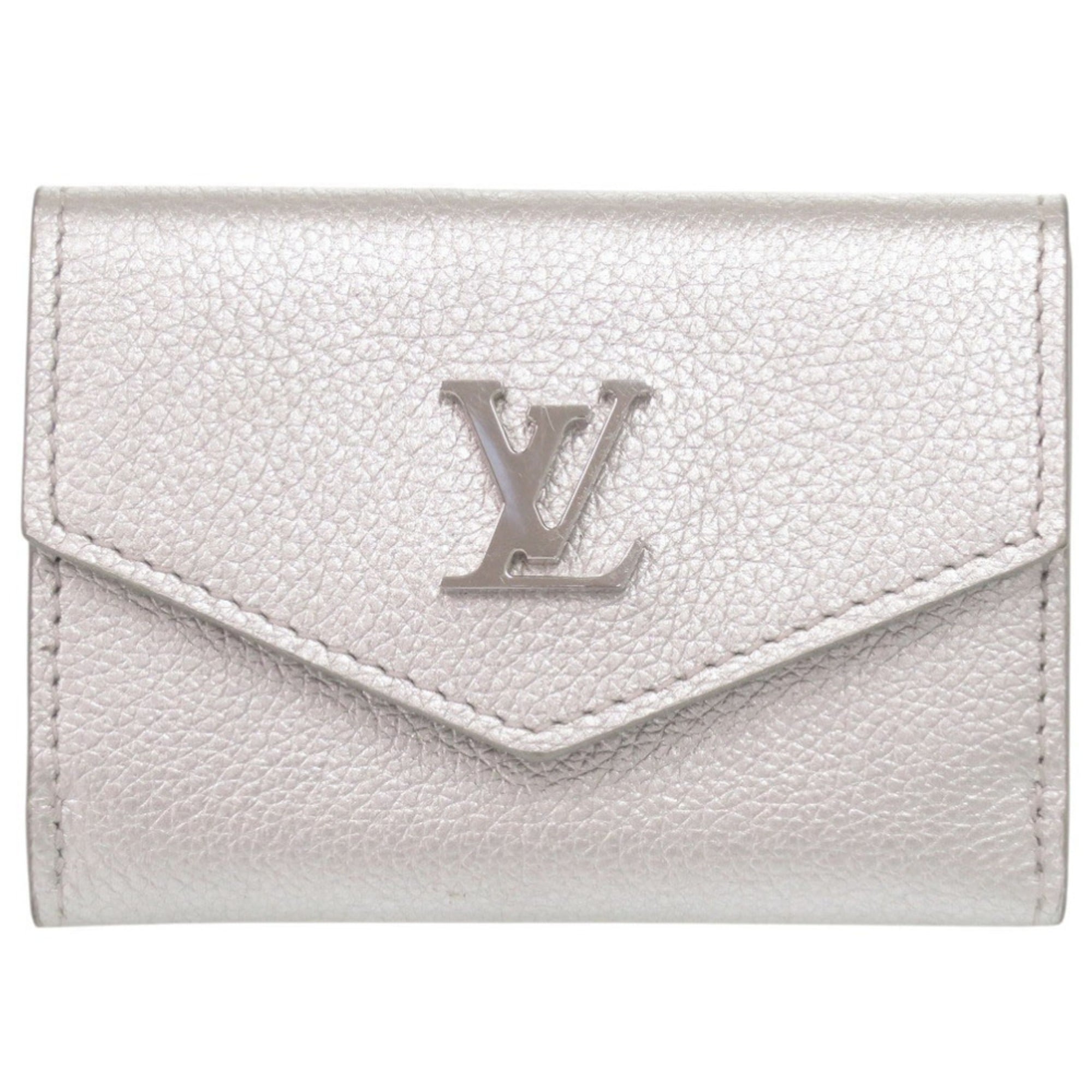 Excellent condition Louis Vuitton Portefeuille Rock Mini Leather Silver Tri-fold Wallet LV 1637