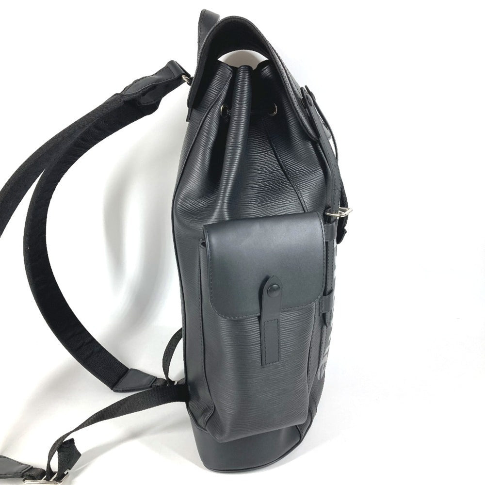 LOUIS VUITTON M53413 Epi Supreme Collaboration Christopher PM Backpack Bag Rucksack Leather Men's Noir Black — Like New