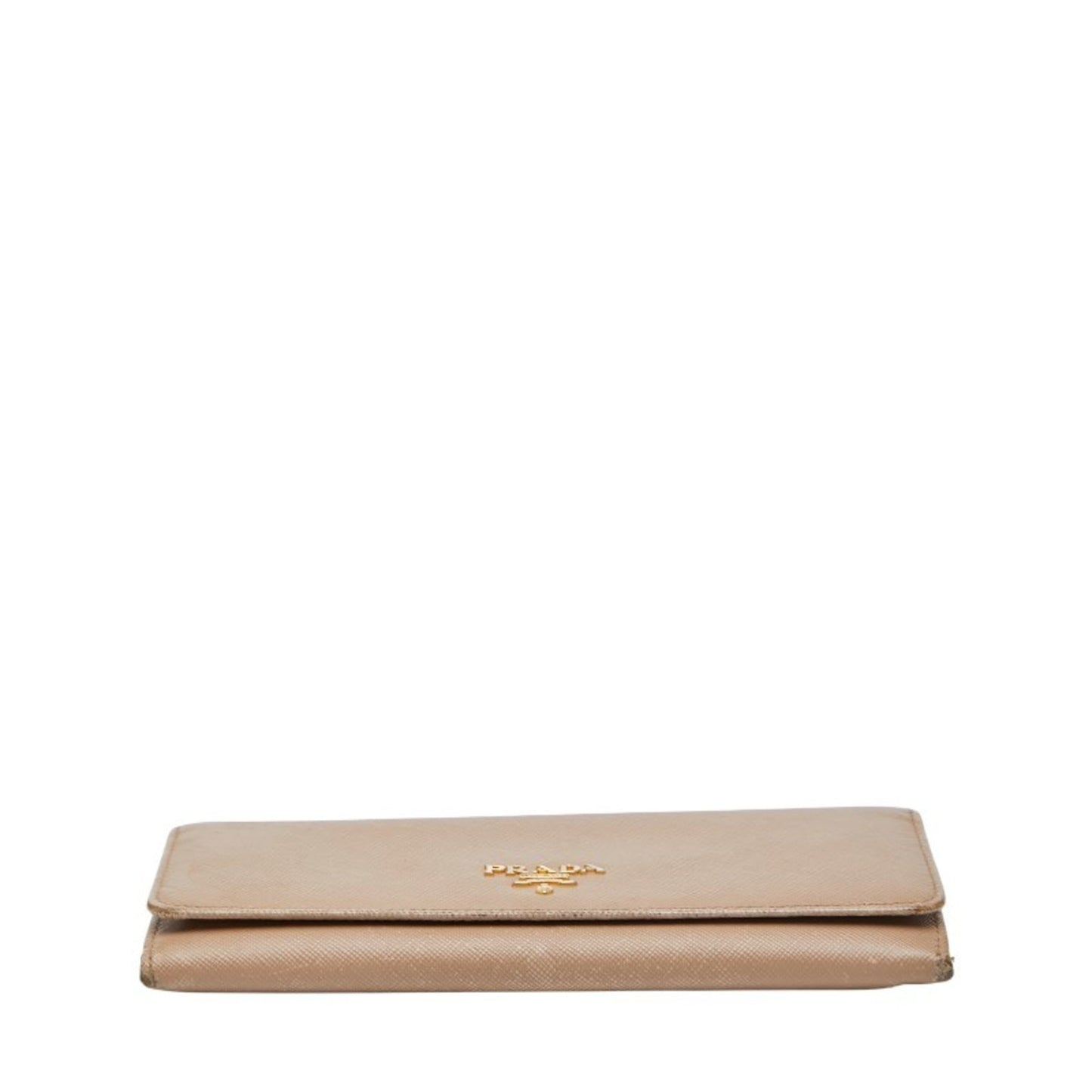 Prada Logo Long Wallet 1M1132 Beige Saffiano Leather Women's PRADA