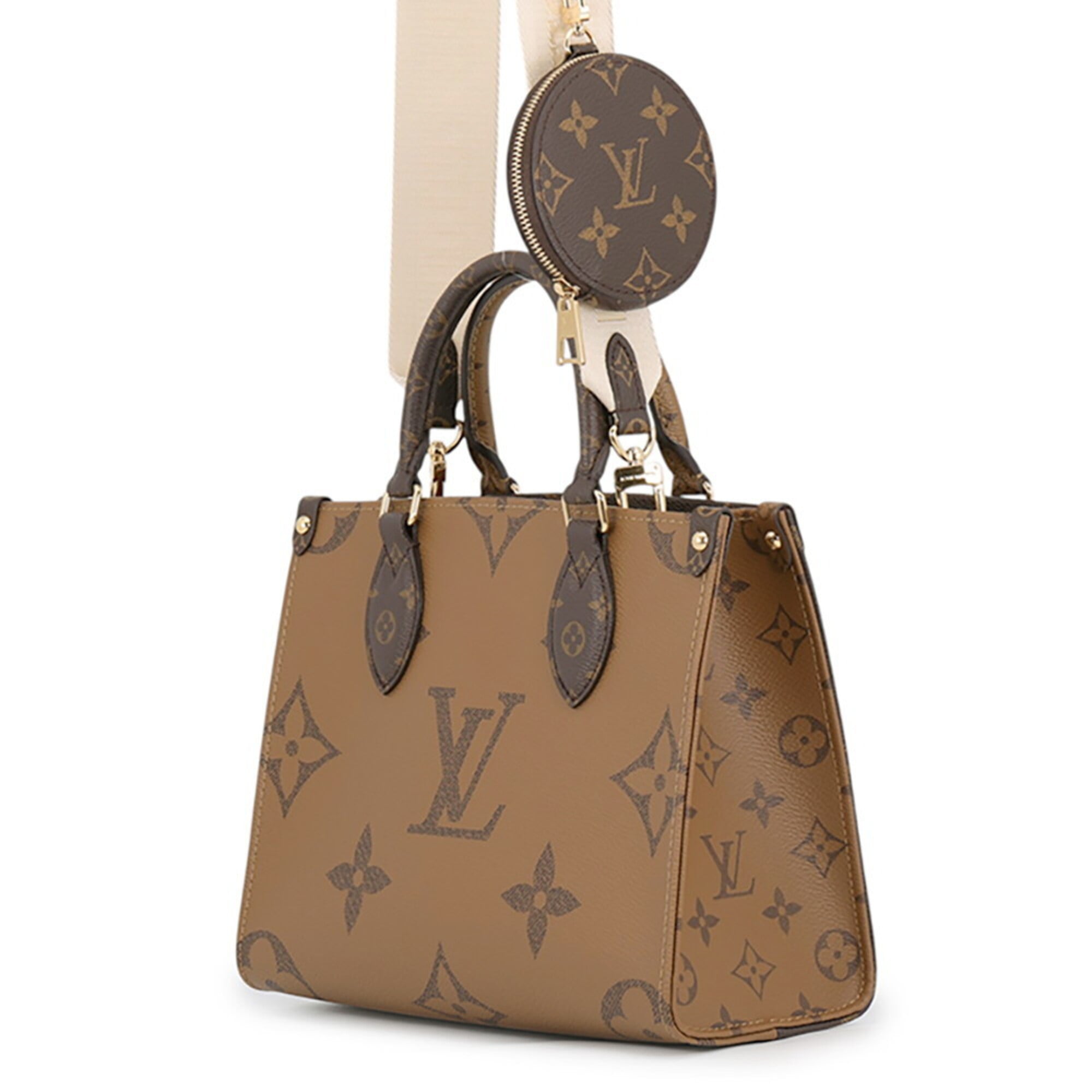 Louis Vuitton Monogram Reverse Giant OnTheGo PM Handbag M46373, 2-way Shoulder Bag, for Women, LOUIS VUITTON — Like New