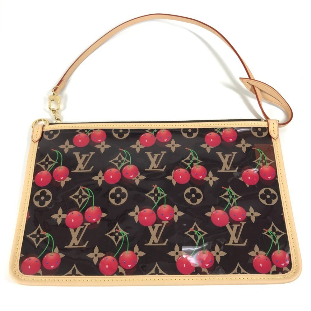 LOUIS VUITTON M14306 LV x TM Monogram On the Go GM by Takashi Murakami, Women's Brown Leather Shoulder Bag, Like New — Like New