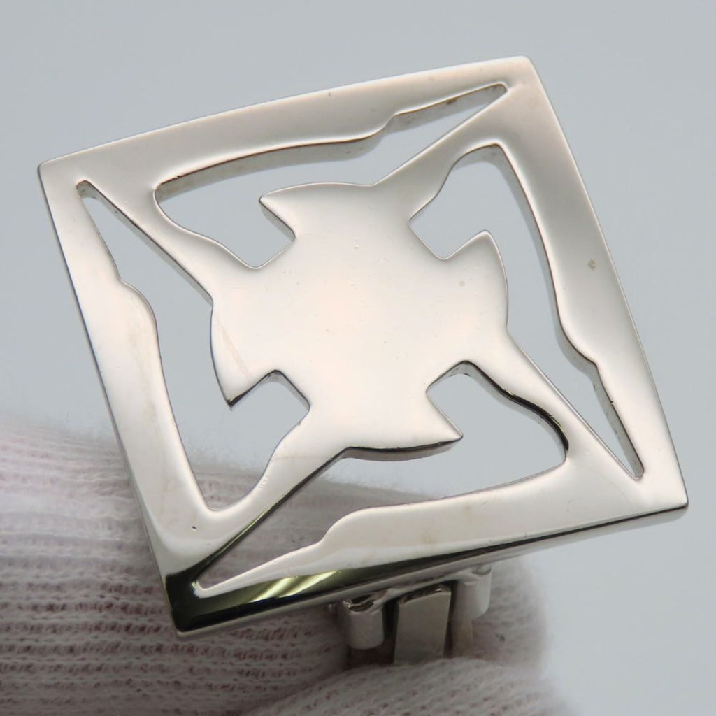 Salvatore Ferragamo earrings, metal silver square plated, for women.