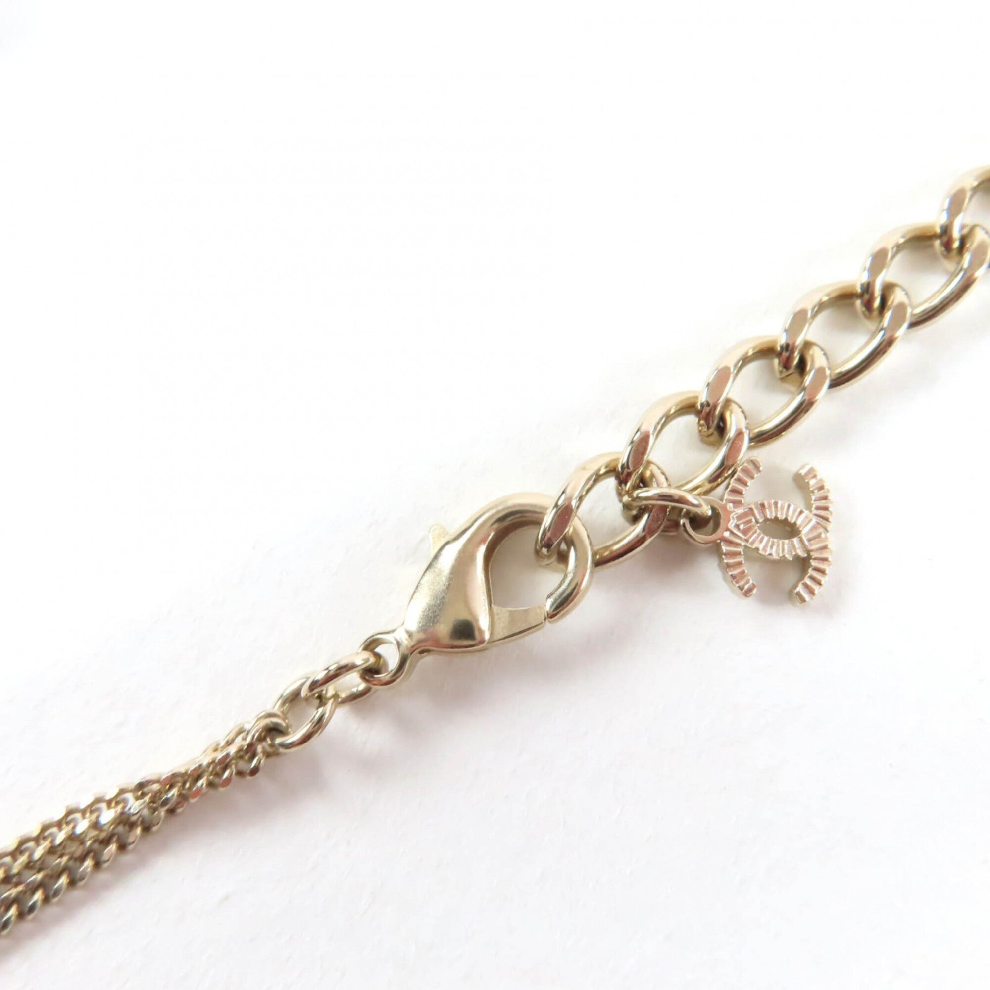 CHANEL A22K Coco Mark Cube Necklace Pendant, Gold, Made in Italy, Weight: 15g, Women's — Like New