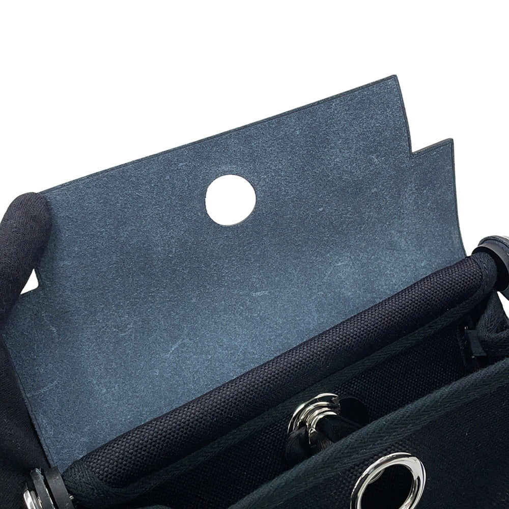 Hermes Shoulder Bag Herbag Zip Mini Black Toile H Vache Hunter G Stamp HERMES Handbag — Like New