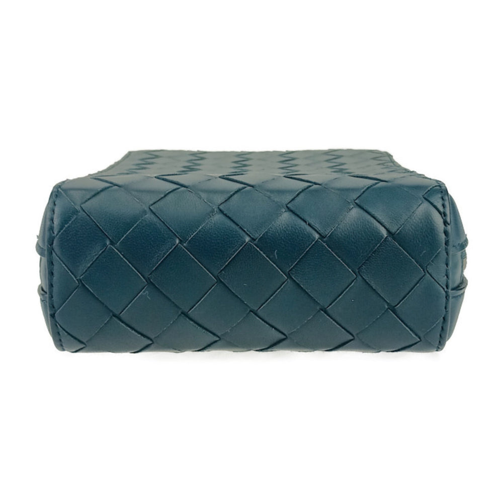 BOTTEGA VENETA Intrecciato Small The Valve Shoulder/Crossbody Bag 592692 VO0BI Blue Leather for Men and Women — Like New