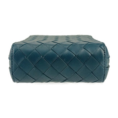 BOTTEGA VENETA Intrecciato Small The Valve Shoulder/Crossbody Bag 592692 VO0BI Blue Leather for Men and Women — Like New