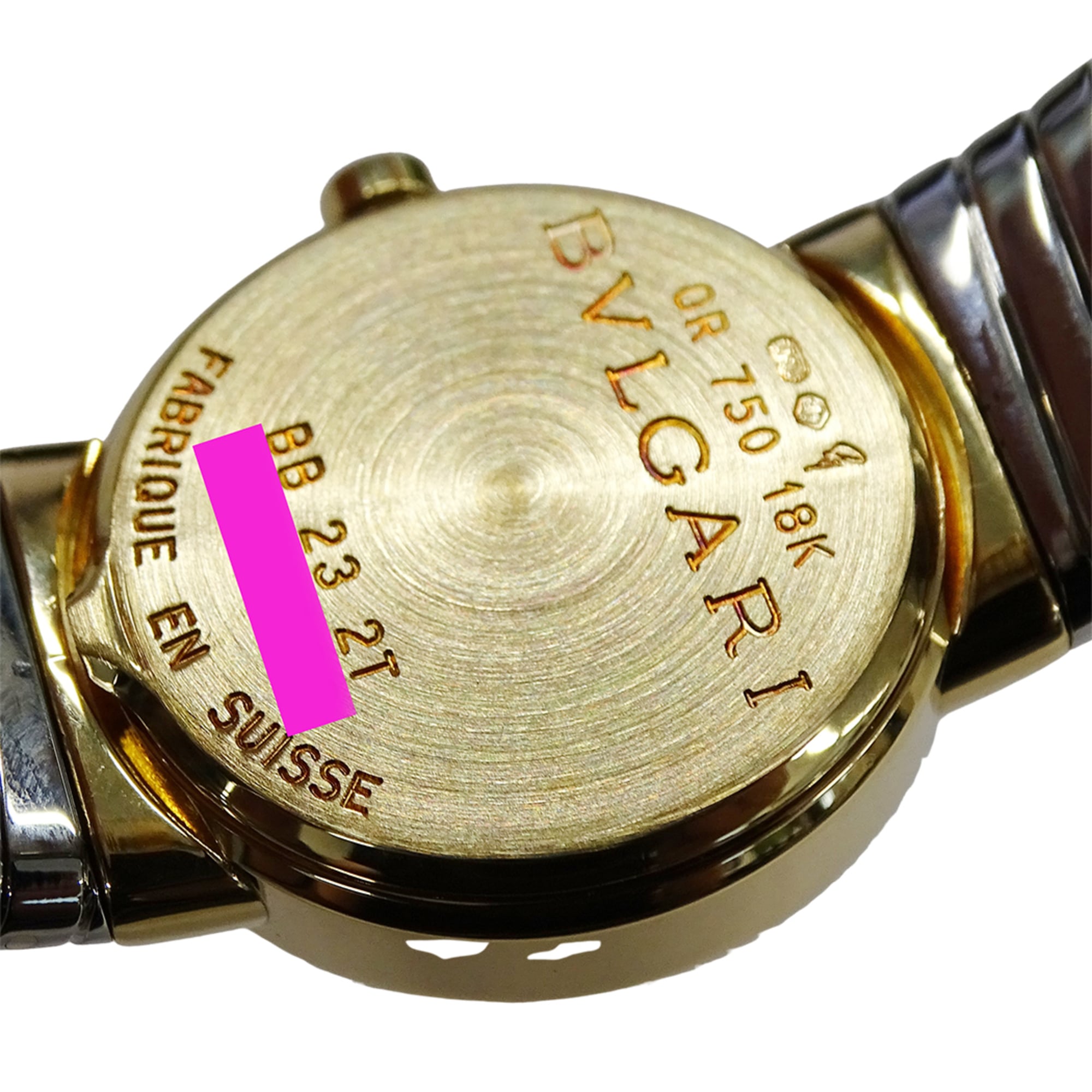 Bulgari BVLGARI Women's Watch, Brand: Tubogas, 12-Diamond Quartz Movement, 750YG (Yellow Gold) and 18K Stainless Steel (SS), Size L, Bangle, Round. (BB232T) — Good