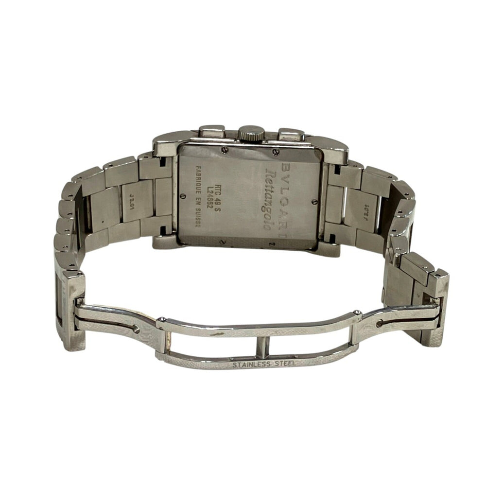 Bulgari BVLGARI Rettangolo watch, total weight 121g, stainless steel, quartz movement, silver dial, RTC49S — Good