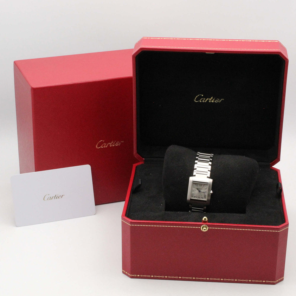 Cartier Tank Française SM Watch, Stainless Steel, Ladies, Silver Tone, WST0065 — Very Good