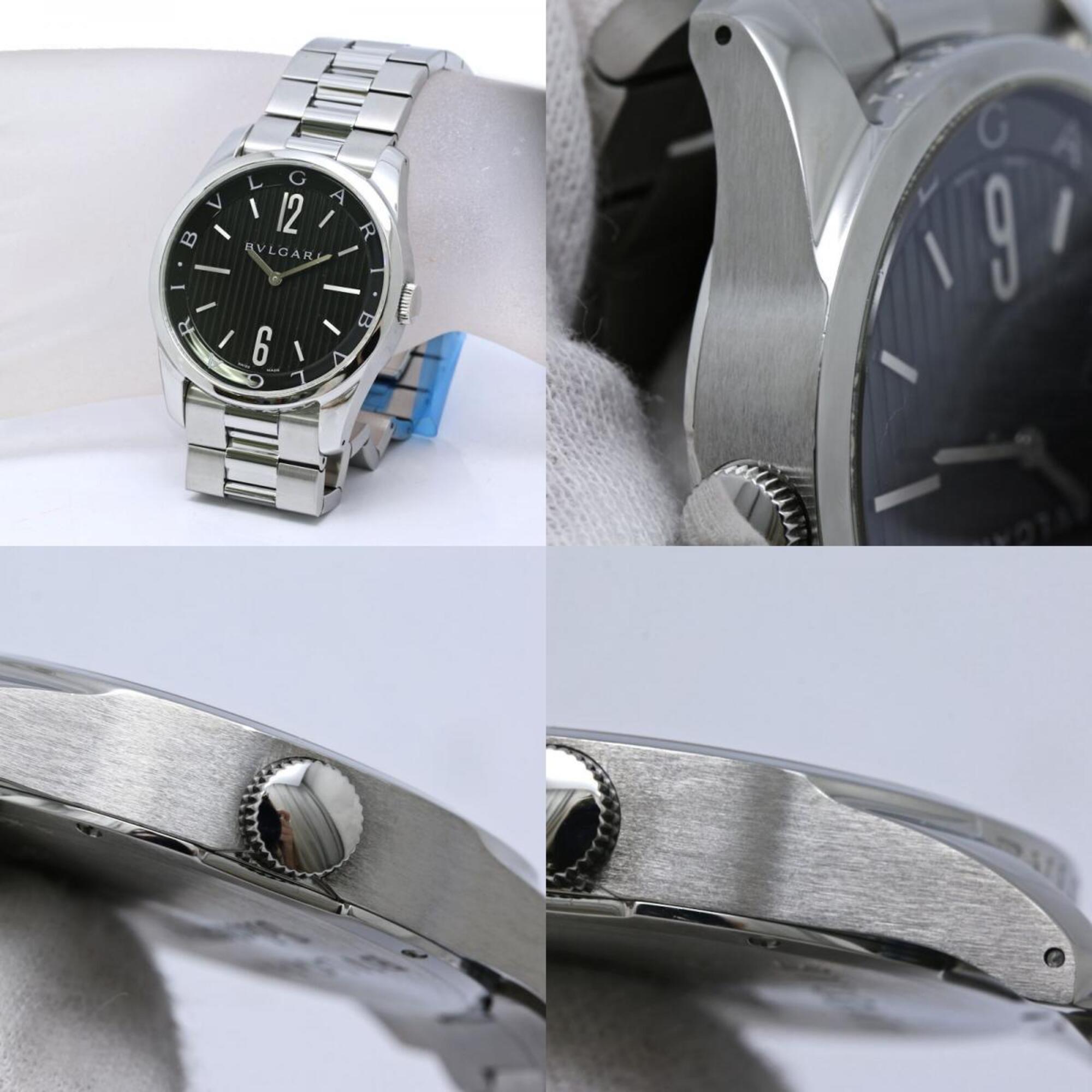 BVLGARI Solotempo ST42BSS ST42S Men's Watch Stainless Steel 40542 — Very Good