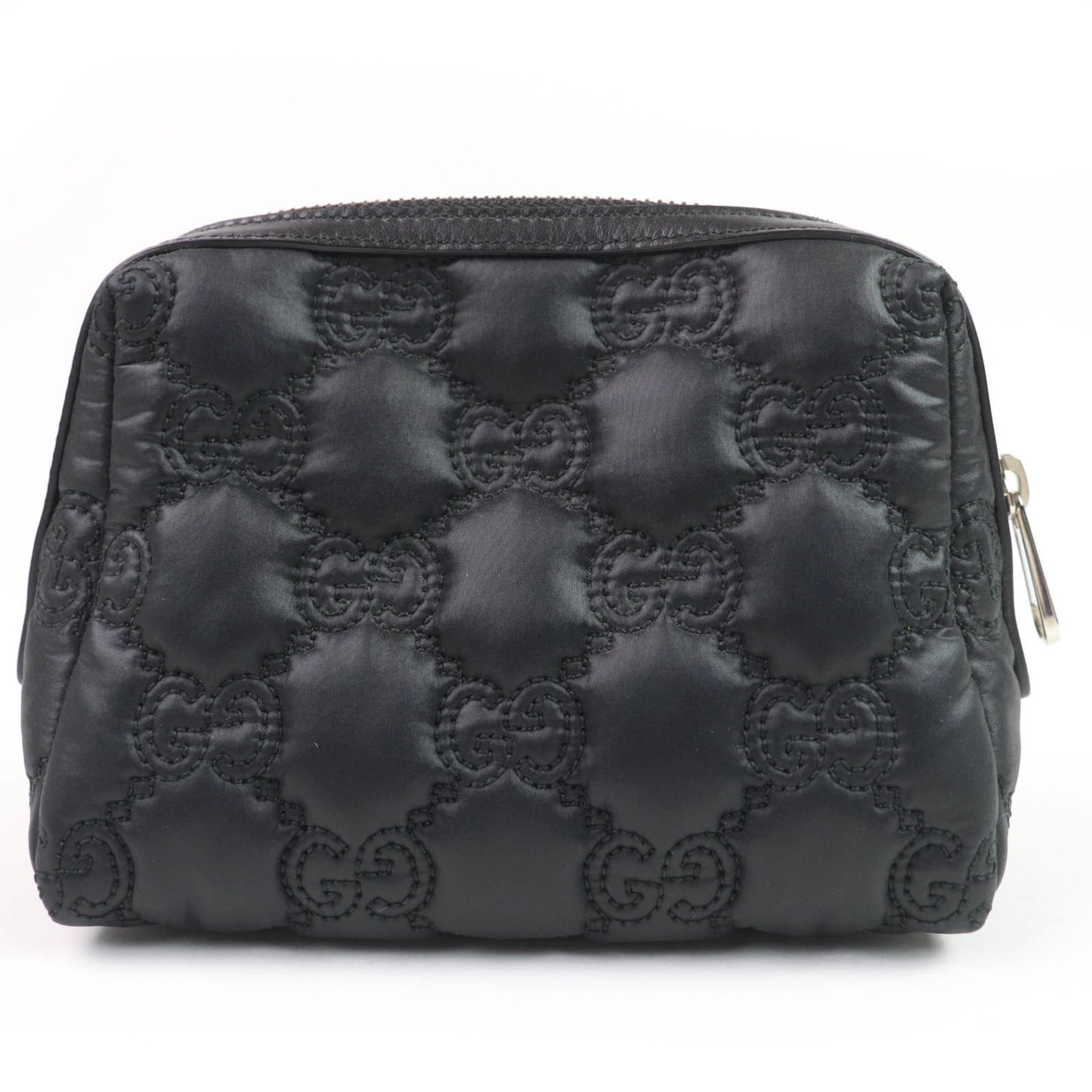 GUCCI 72604 GG Marmont Makeup Pouch, Small Item Black and Purple, Box Dust Bag Included, Made in Italy, Women's — Like New