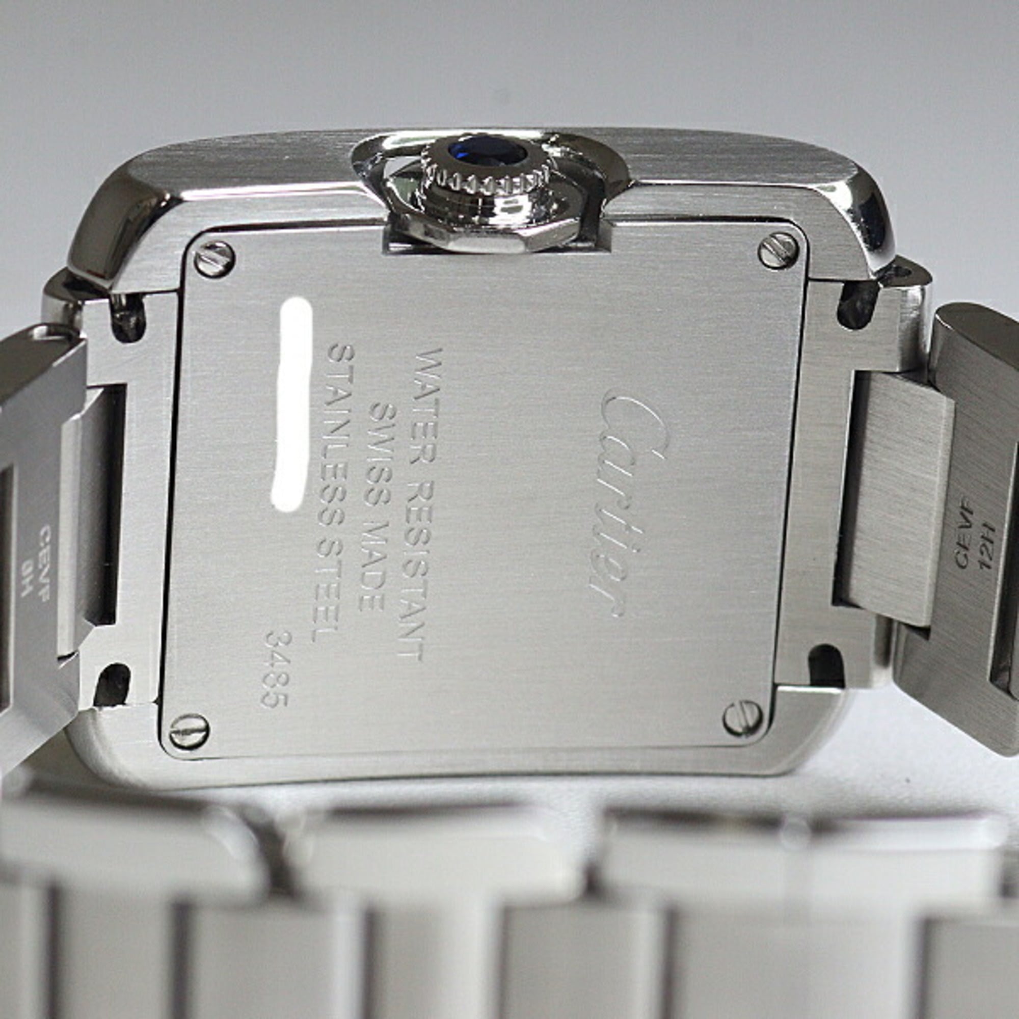 Cartier women's watch Tank Anglaise SM W4TA0003, diamond, stainless steel, quartz, silver dial, polished — Very Good