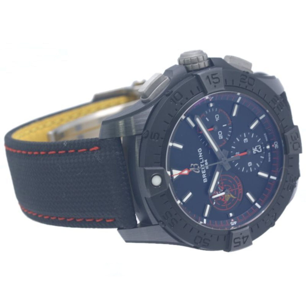BREITLING Avenger B01 SB01473A1B1X1 SB0147 Chronograph 44 Night Mission Dust Devils Men's Watch Ceramic x Cowhide Leather 40375 — Very Good