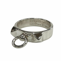 HERMES 15AK072635 Collier de Chien PM AG925 Ring, Silver, Size 51, with Box, Made in France, Weight 4.3g, Men's/Women's Pants — Like New