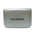 Balenciaga logo tri-fold wallet, mini bi-fold leather, women's