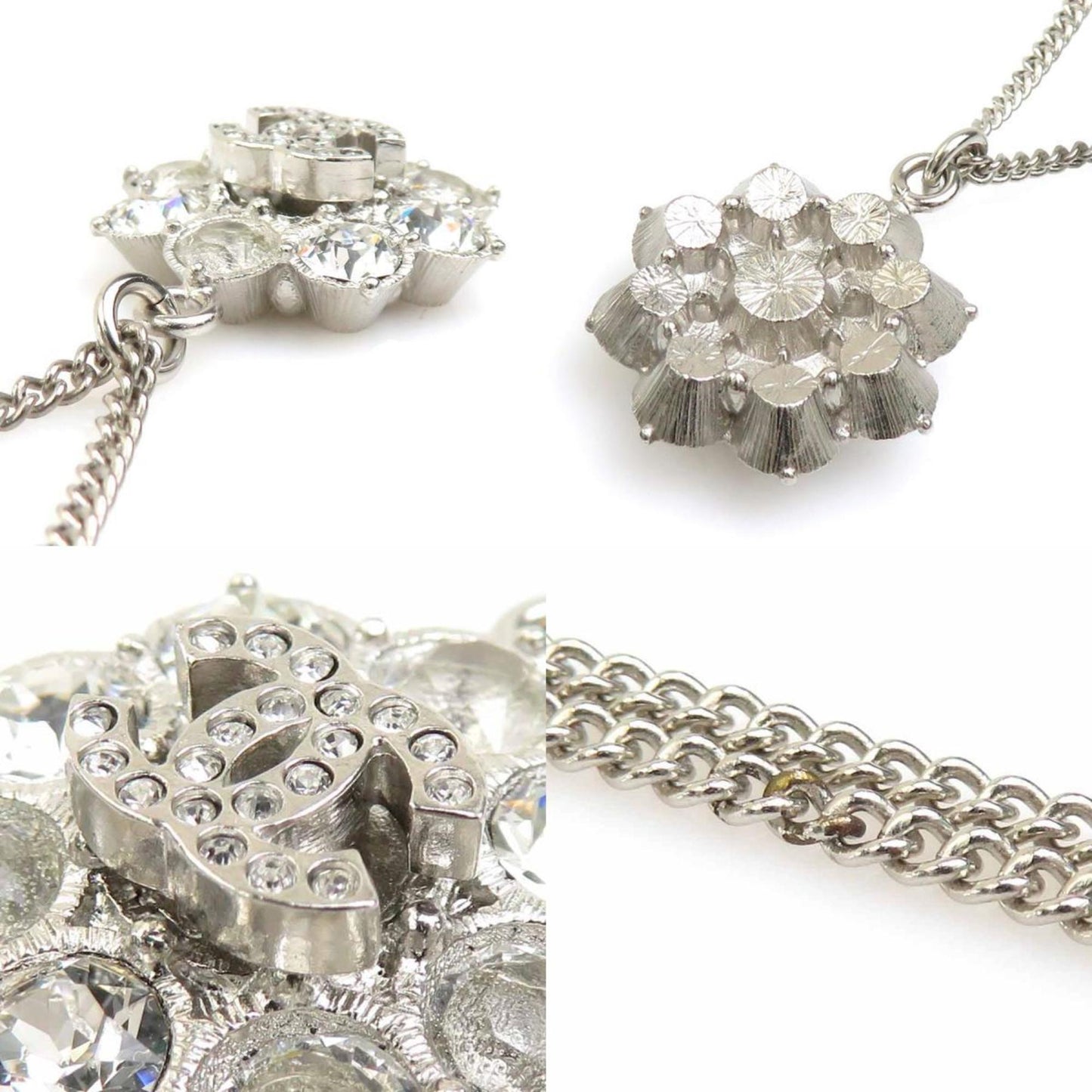 CHANEL Necklace Metal Silver Women's h31180j