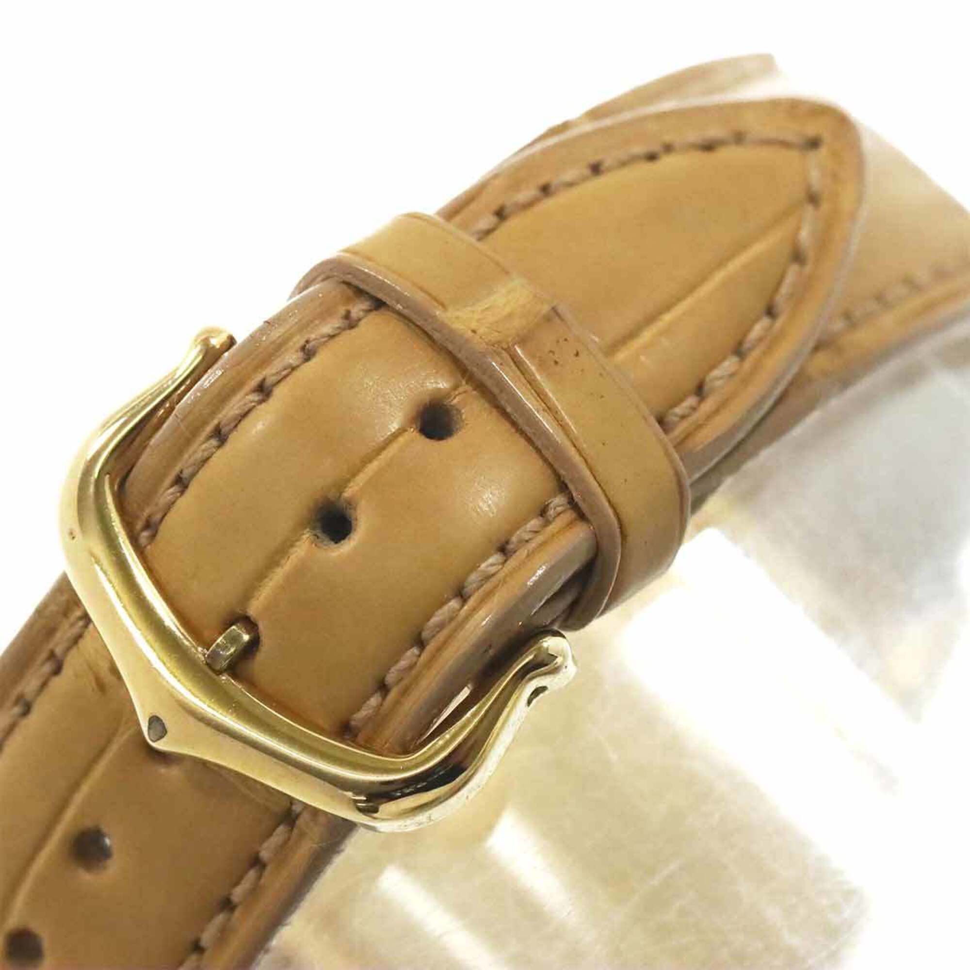 Cartier Santos Cougar LM W3500453 Boys' Watch, Date, Ivory, 18K Yellow Gold, Quartz Watch — Very Good
