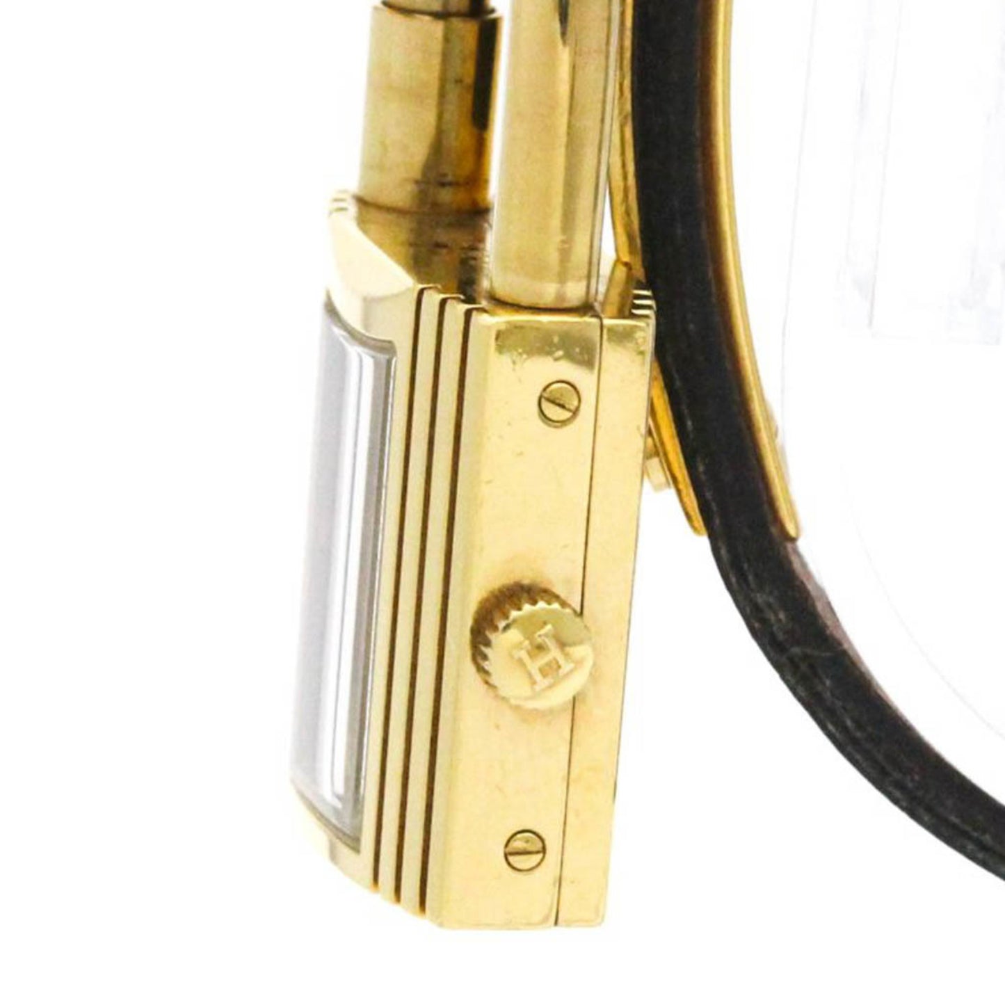 HERMES Kelly Watch Gold Plated Leather Quartz Ladies Watch