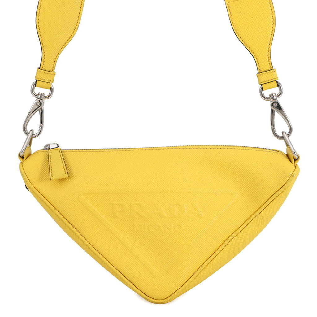 Prada Triangle Shoulder Bag in Saffiano Leather 2VH155 PRADA