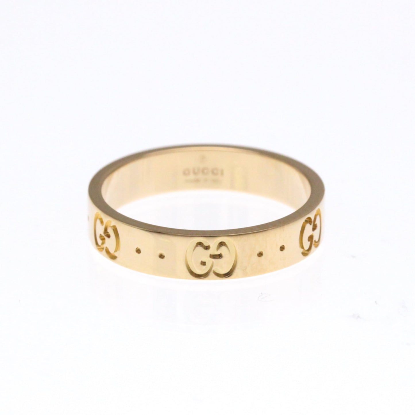 Gucci Icon Pink Gold (18K) Fashion No Stone Band Ring Pink Gold