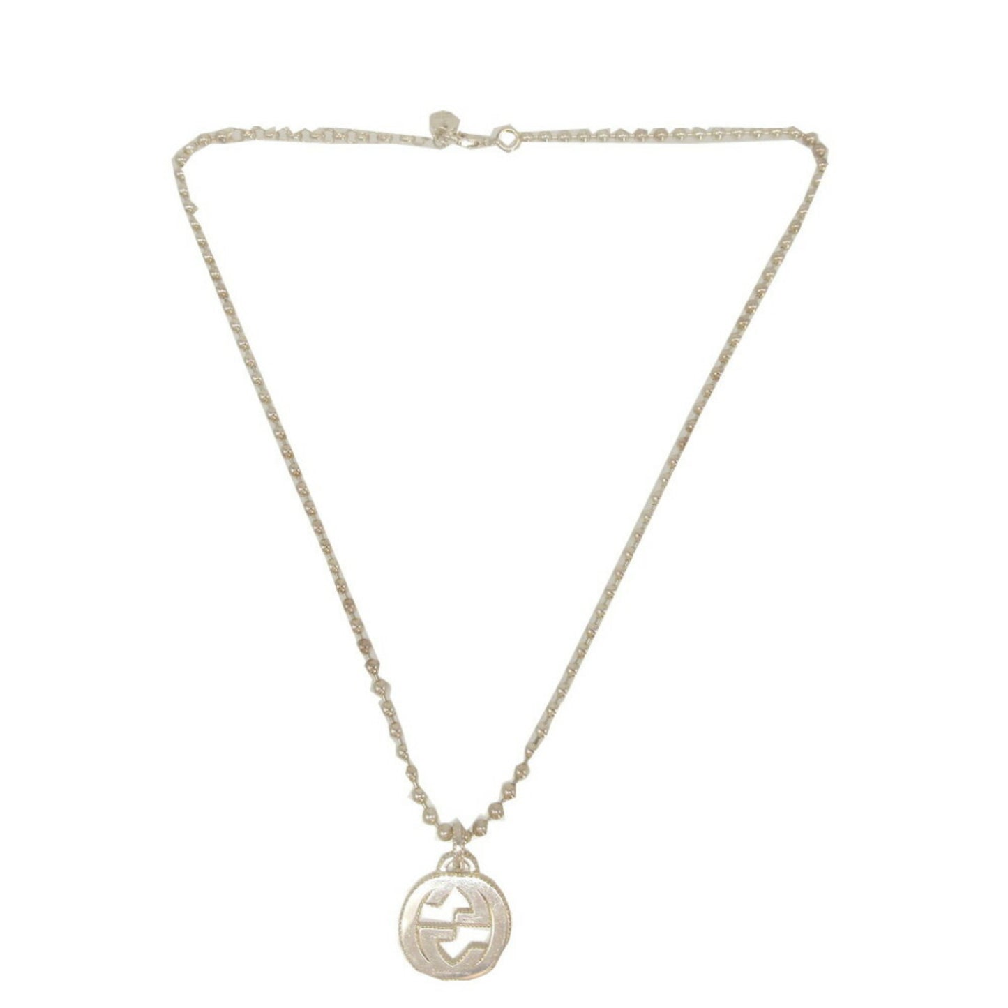 Gucci Interlocking G Ball Chain Silver 925 Necklace 0495GUCCI