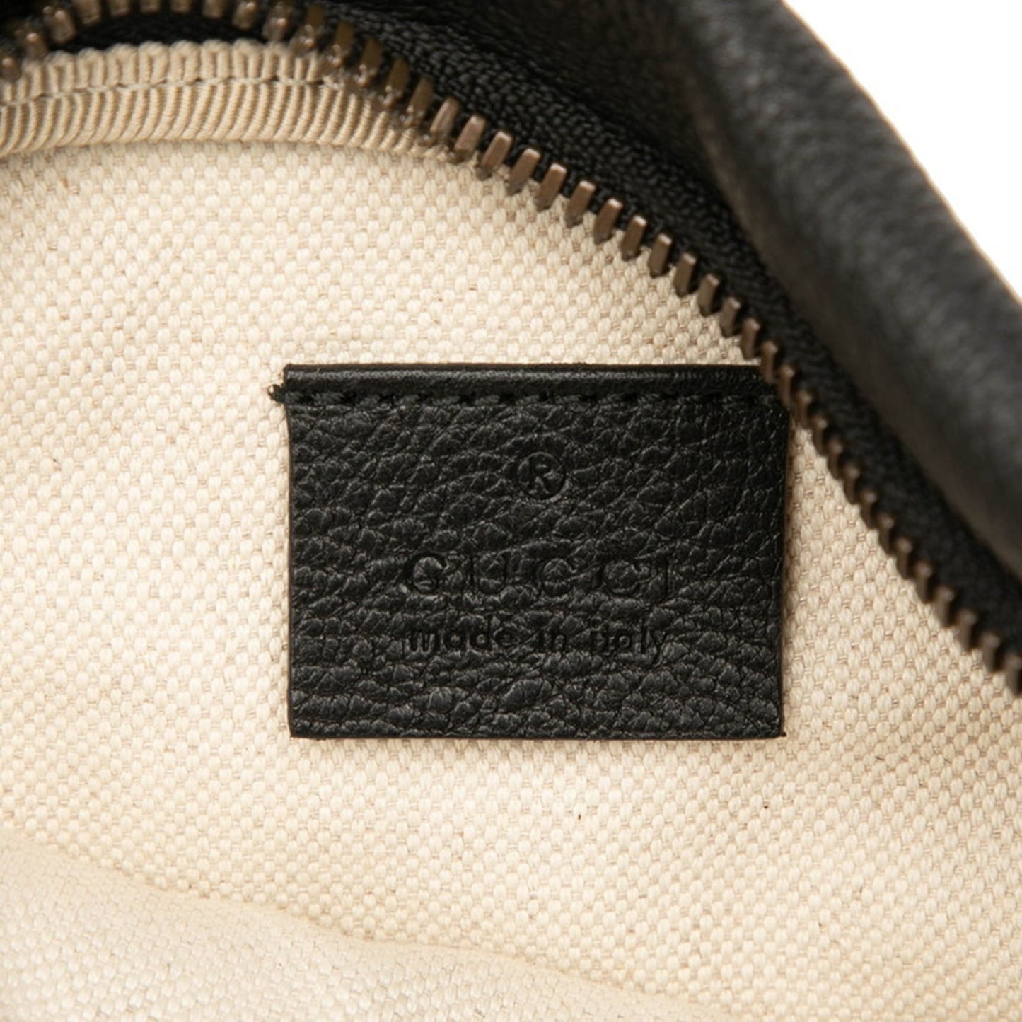 Gucci logo print Sherry line body bag/waist bag 527792 black leather women's GUCCI