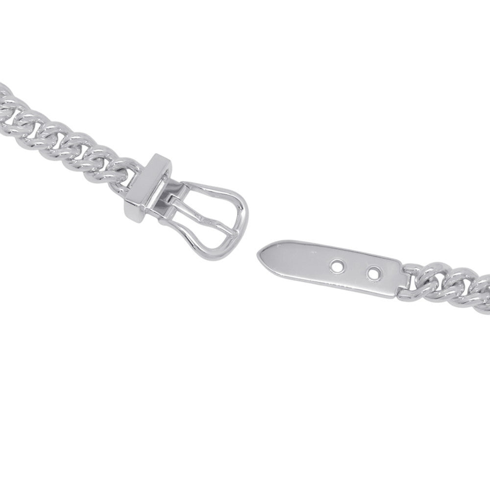 Hermes Necklace Boucles Sellier Inflexible SV925 Silver Size PM 44 HERMES — Like New