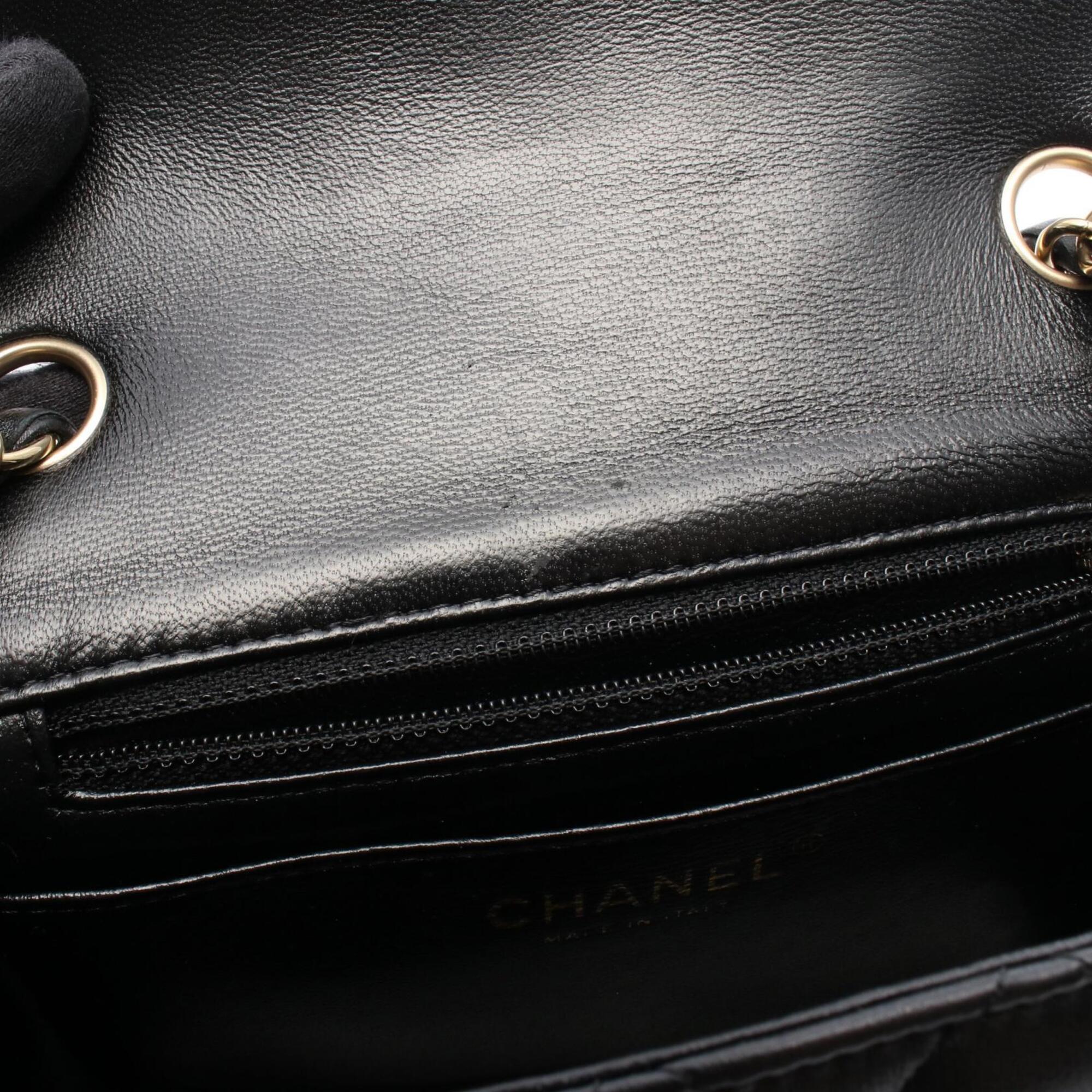 Chanel Mini Matelassé Shoulder Bag/Handbag, Lambskin Leather, Women's, Black (A35200) — New - Store Return