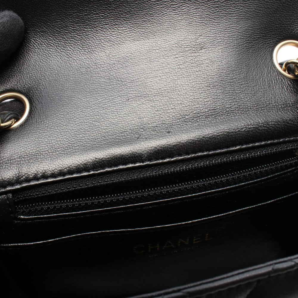 Chanel Mini Matelassé Shoulder Bag/Handbag, Lambskin Leather, Women's, Black (A35200) — New - Store Return