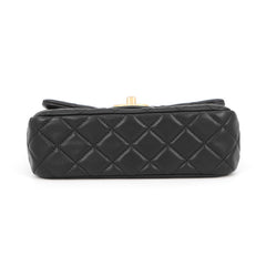 Chanel Chain Shoulder Bag, Coco Mark, Mini Matelassé, Lambskin, AS2380, CHANEL, Black, Handbag, Women's, CHANEL — Like New