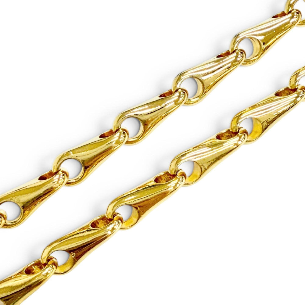 CELINE Vintage Circle Logo Design Chain Necklace Pendant Accessory Gold Made in Italy Women's — Like New