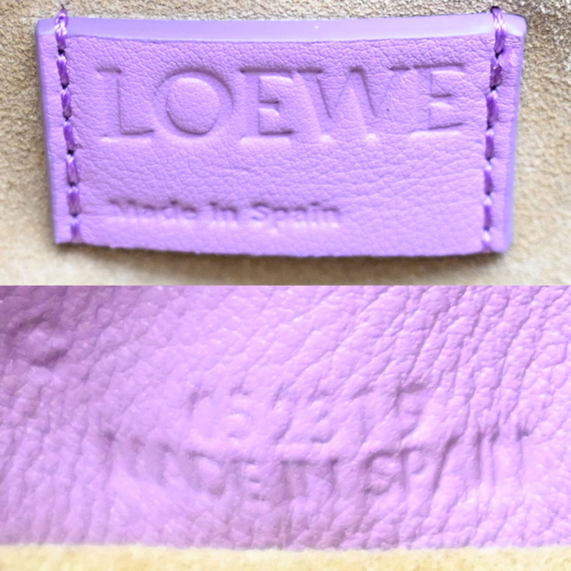 Loewe Flamenco Clutch Mini Bag Women's Shoulder A411FCx237 Leather Purple — Like New