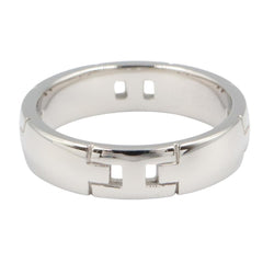 Hermes Hercules Ring, 18K White Gold (18KWG), Women's, Silver Tone — Like New