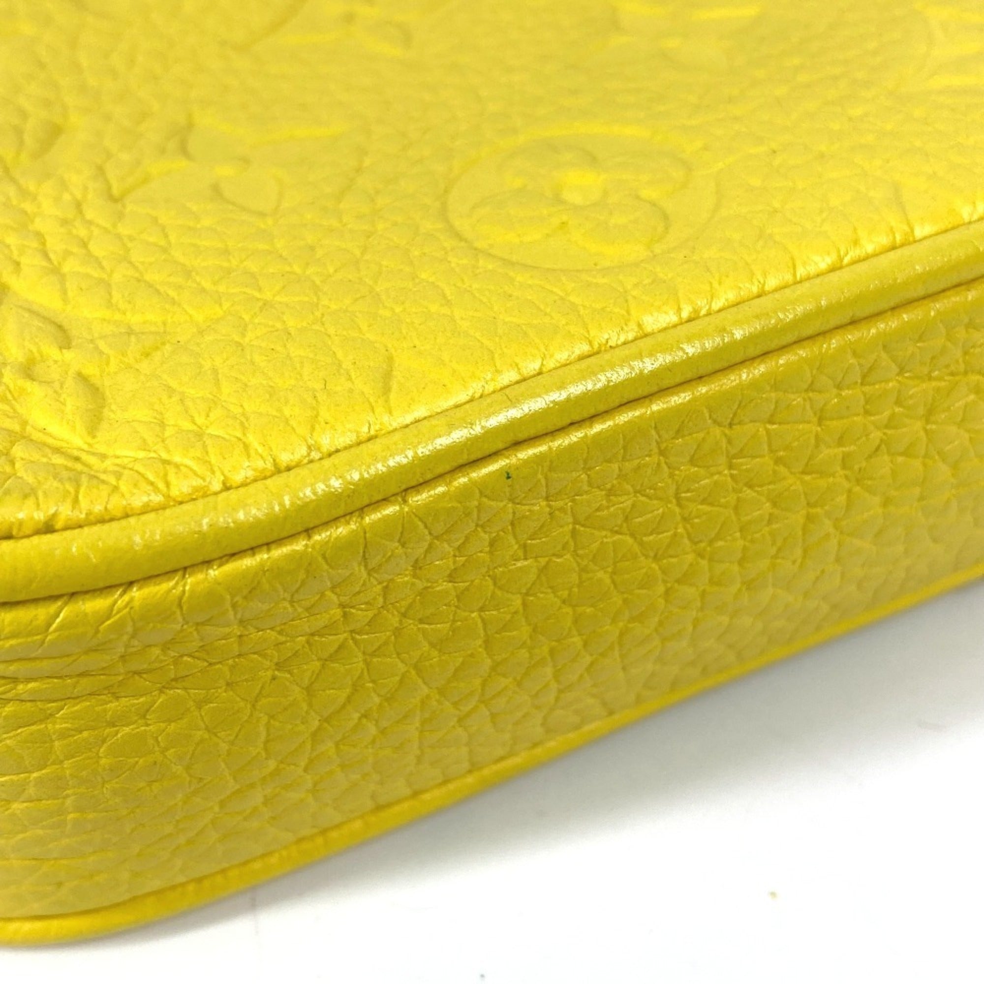 LOUIS VUITTON M53554 Monogram Empreinte Pochette Volga Second Bag Chain Clutch Taurillon Leather Men's Yellow Like New — Like New