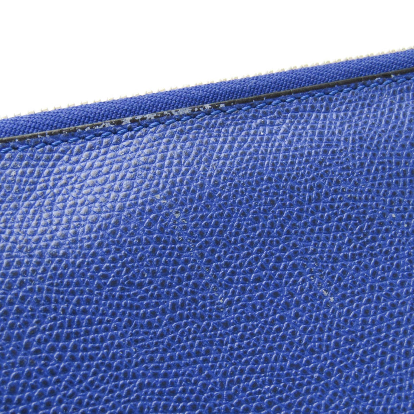 Valextra Organizer Travel Pouch Men's Leather Clutch Bag Royal Blue