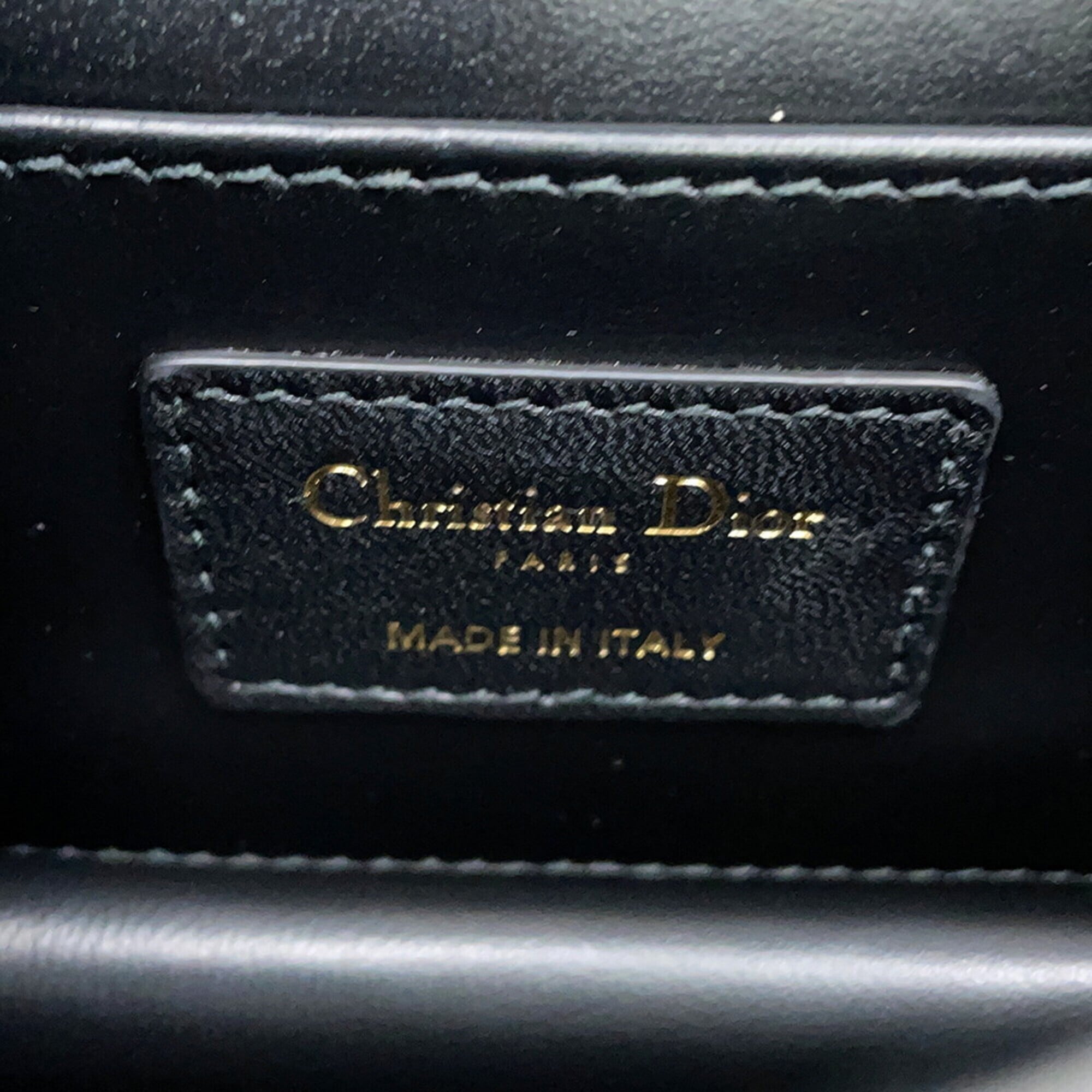 Christian Dior Macro Cannage Ange Mini Calf Leather Handbag M4401UNMZ 2-way Black — Like New