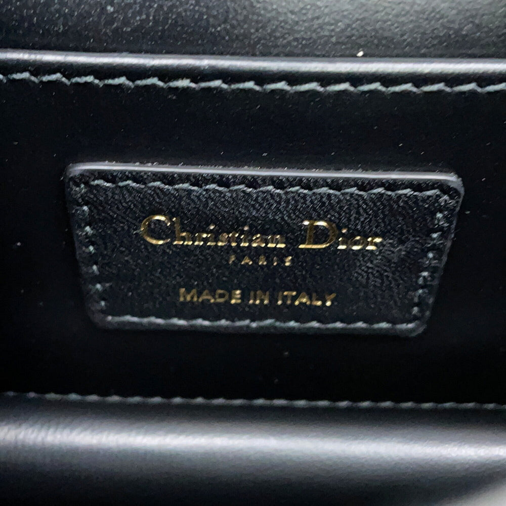 Christian Dior Macro Cannage Ange Mini Calf Leather Handbag M4401UNMZ 2-way Black — Like New