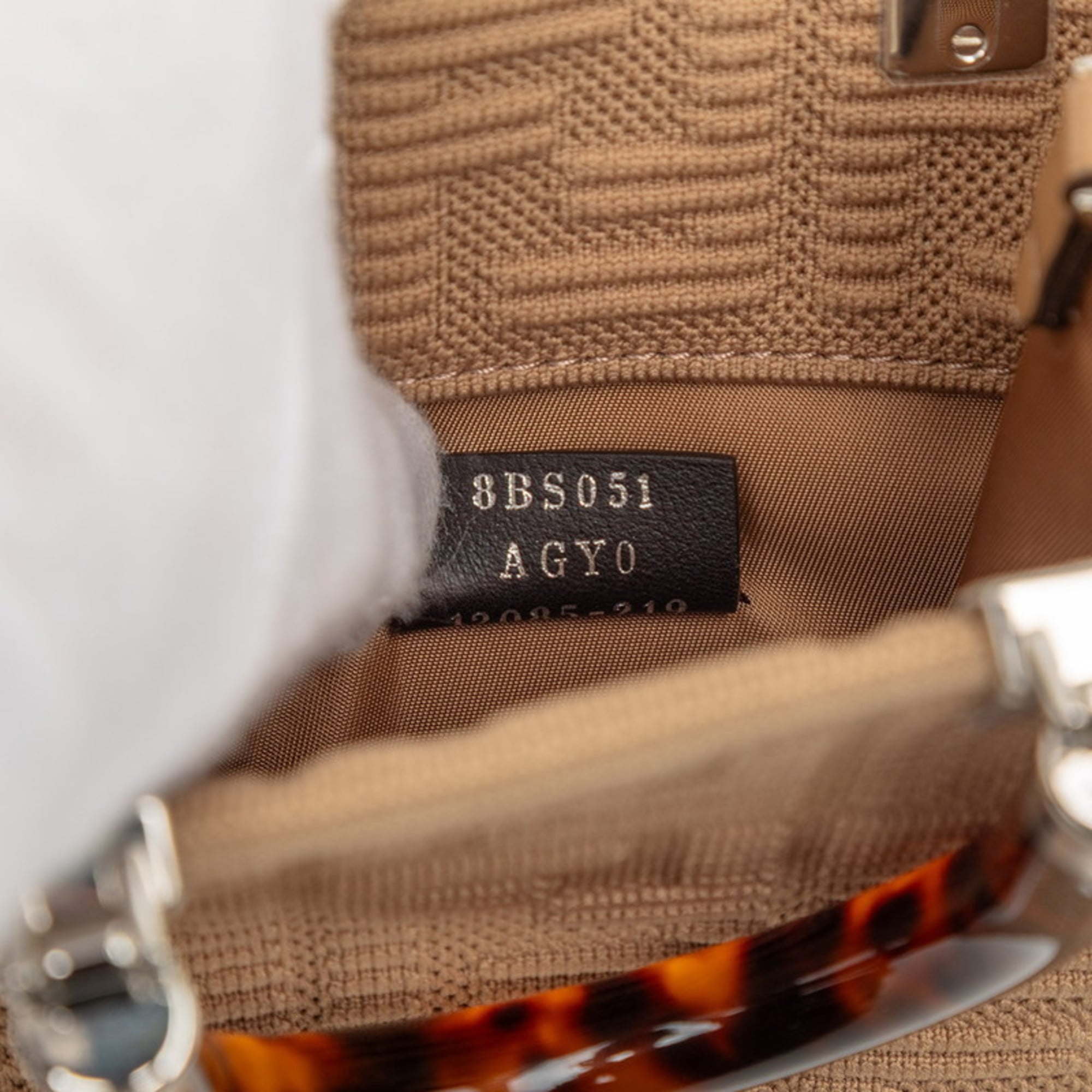 Fendi Sunshine Shopper Mini Handbag/Shoulder Bag 2WAY 8BS051 Brown Canvas Leather Plastic Women's FENDI