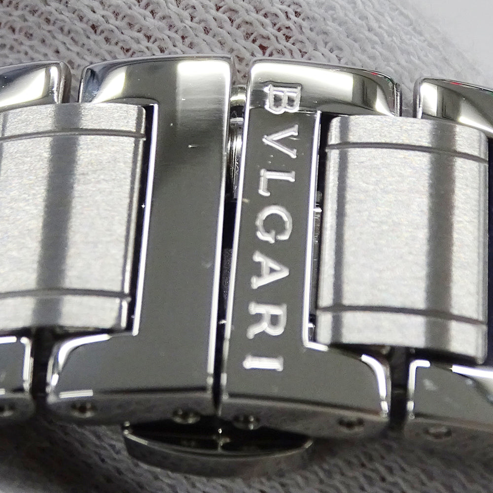 Bulgari BVLGARI Men's Watch, Brand: Date Automatic AT Stainless Steel SS BB41S Silver Black Open Caseback — Good