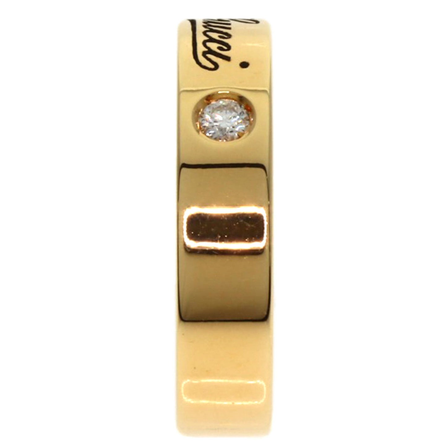 Gucci Icon Print 2-Piece Diamond #5 Ring in 18K Yellow Gold for Women