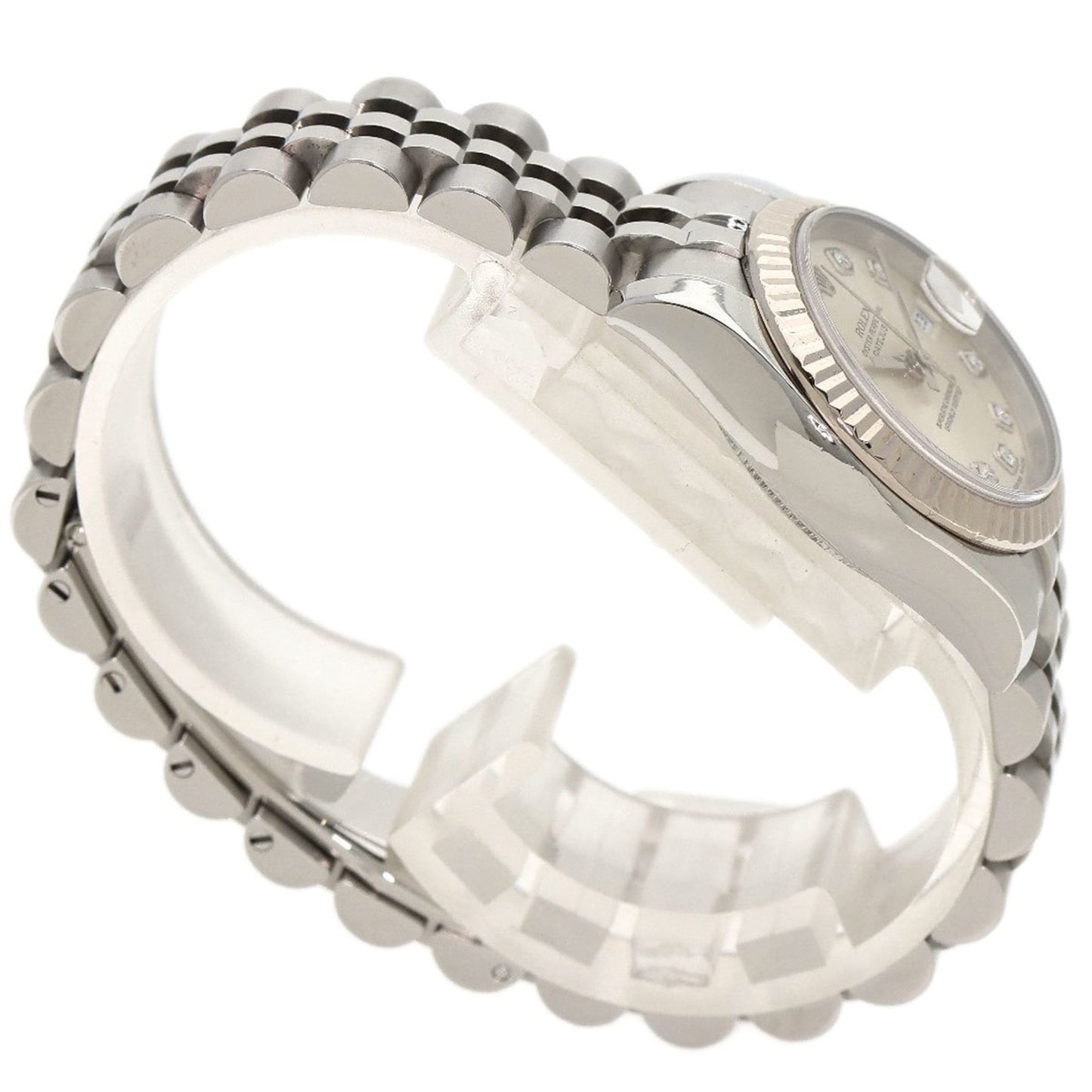 Rolex 179174G Datejust 10P Diamond Watch Stainless Steel SS Ladies ROLEX