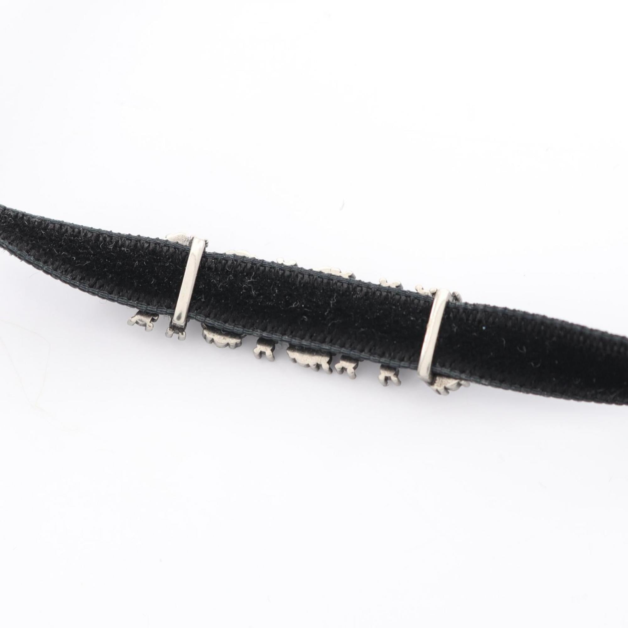 Christian Dior Dior J'ADIOR choker accessory, GP (gold-plated), fabric, women's, black and gold.