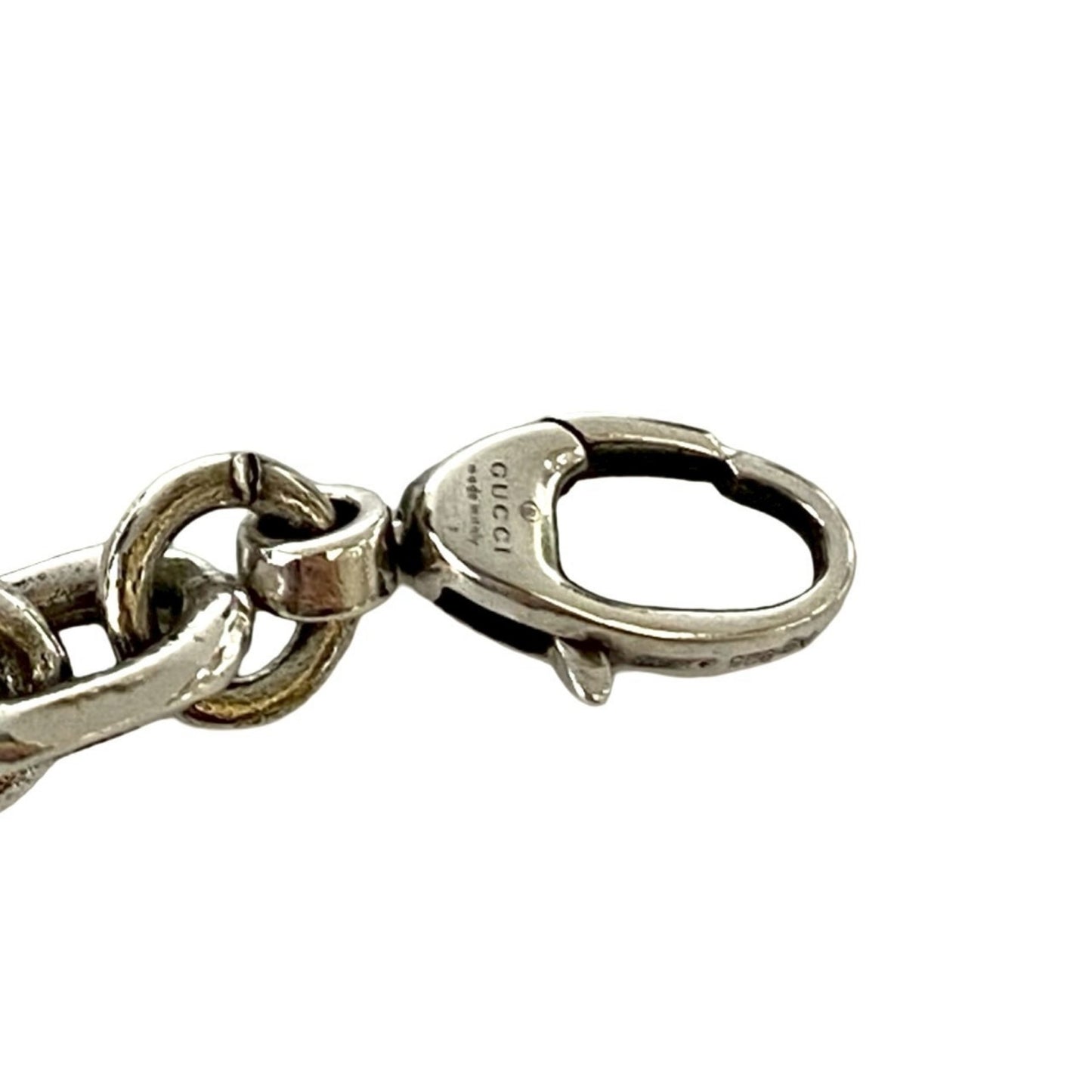 GUCCI Interlocking G Bracelet, 925 Sterling Silver Chain Bangle, 06224