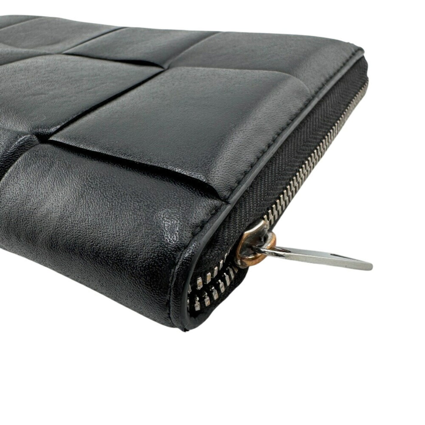 Bottega Veneta BOTTEGAVENETA Cassette Round Long Wallet Black Men's