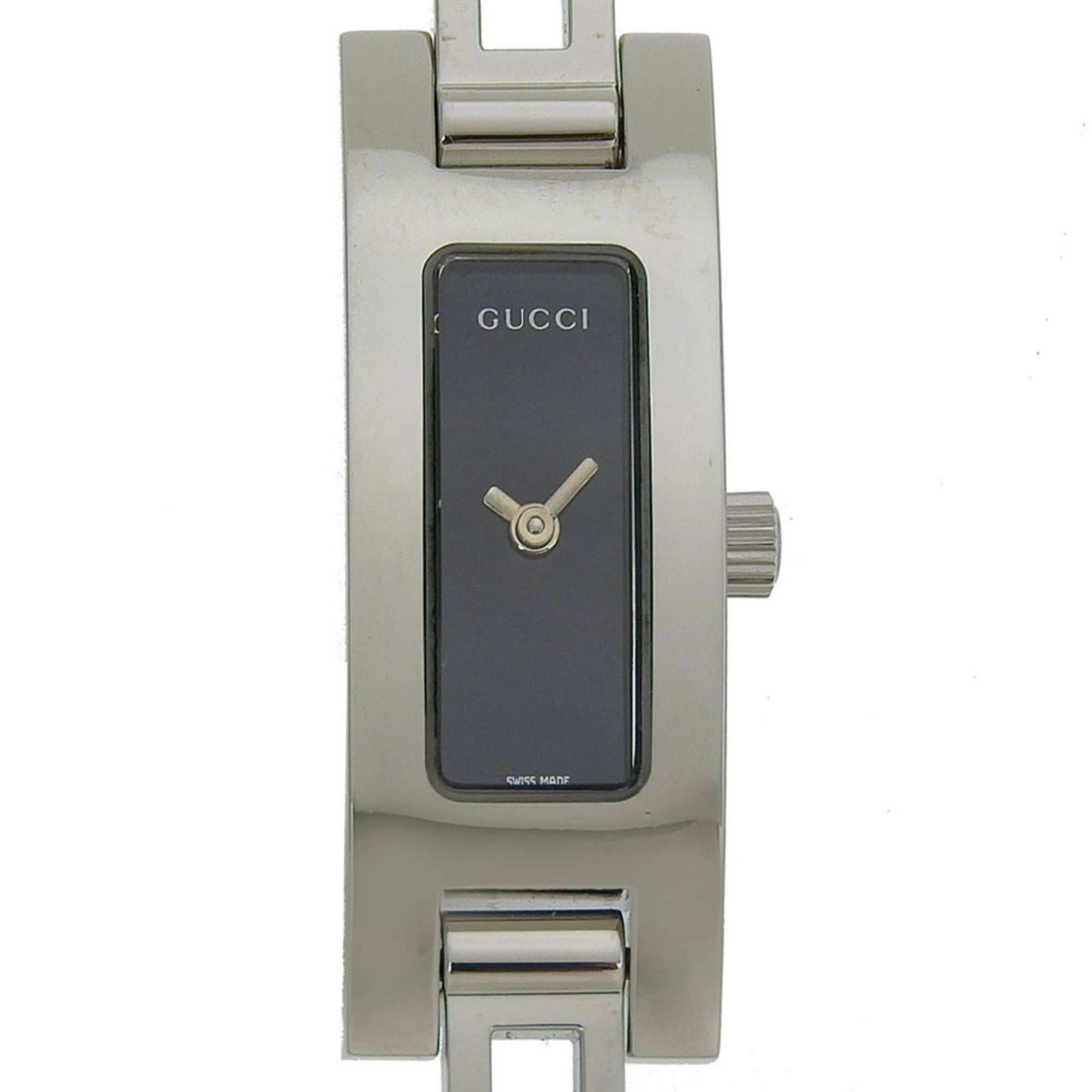 Gucci GUCCI Watch 3900L Stainless Steel Quartz Analog Display Black Dial Women's — Very Good