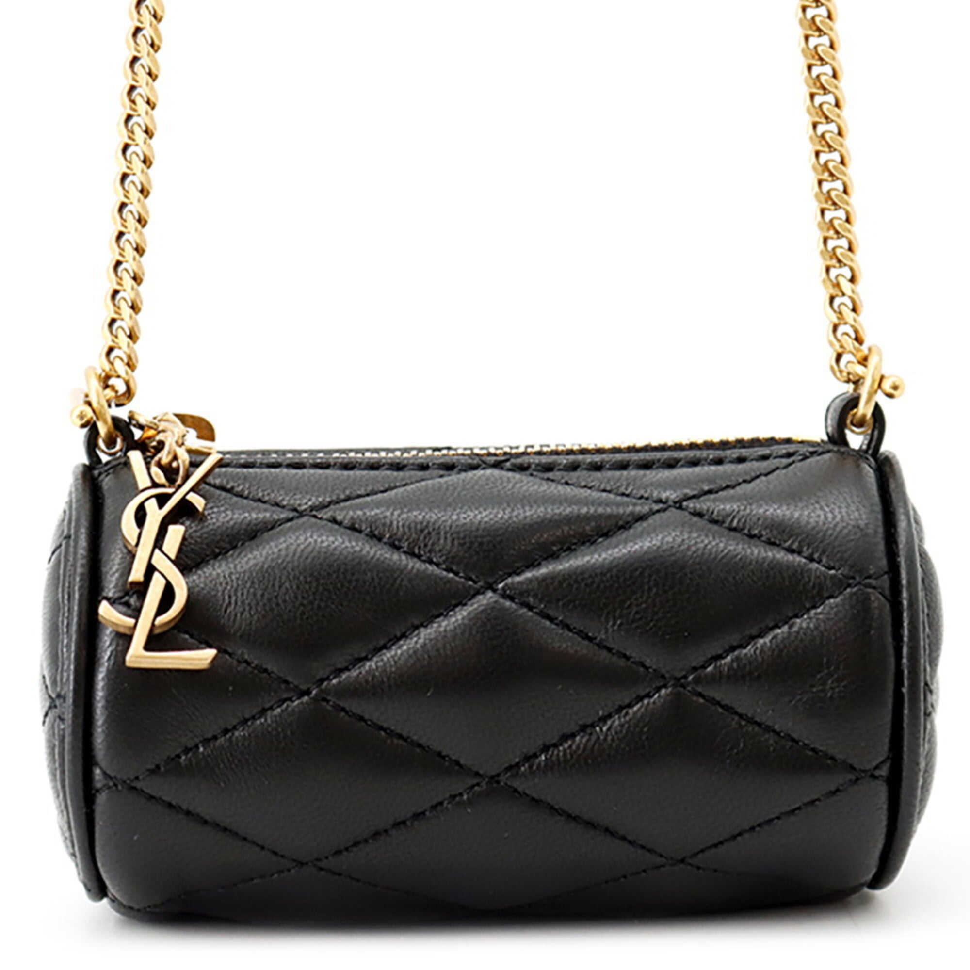 Yves Saint Laurent Saint Laurent Paris Chain Shoulder Bag Micro Third Tube Lambskin 796296 AAAJU 1000 Handbag Black Women's SAINT LAURENT PARIS — Like New