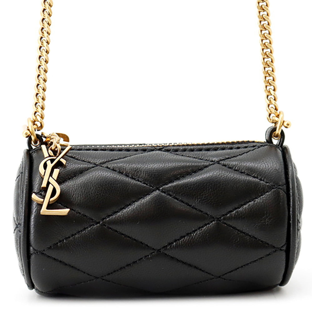 Yves Saint Laurent Saint Laurent Paris Chain Shoulder Bag Micro Third Tube Lambskin 796296 AAAJU 1000 Handbag Black Women's SAINT LAURENT PARIS — Like New