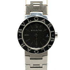 BVLGARI Watch BB23SS Quartz Black Dial Stainless Steel Women's — Good