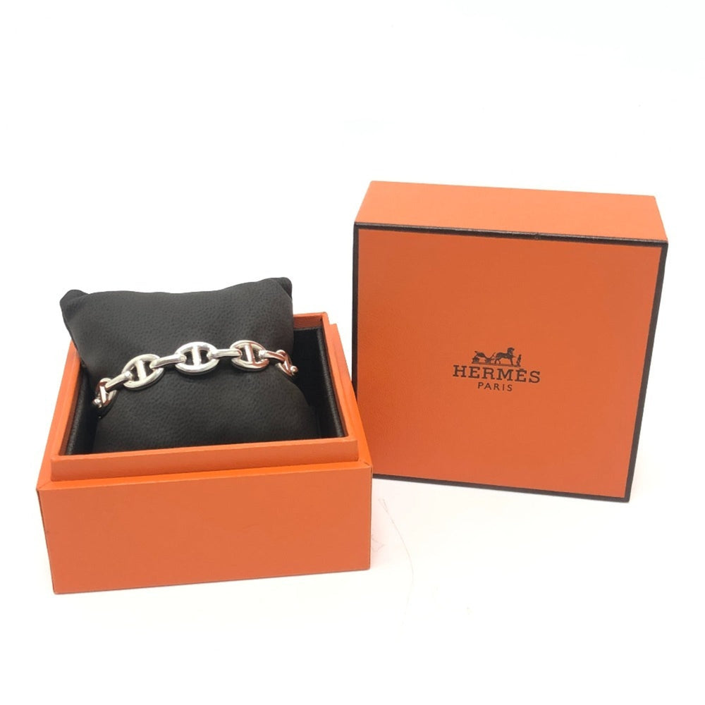 HERMES Chaine d'Ancre Enchainée SH size accessory bangle SV925 women's silver like new — Like New