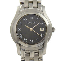 Gucci GUCCI Watch 5500L Stainless Steel Quartz Analog Display Black Dial Women's — Good